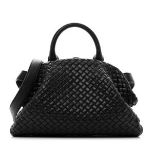 Bottega Veneta Nappa Intrecciato Small Padded “The Handle” Tote Black